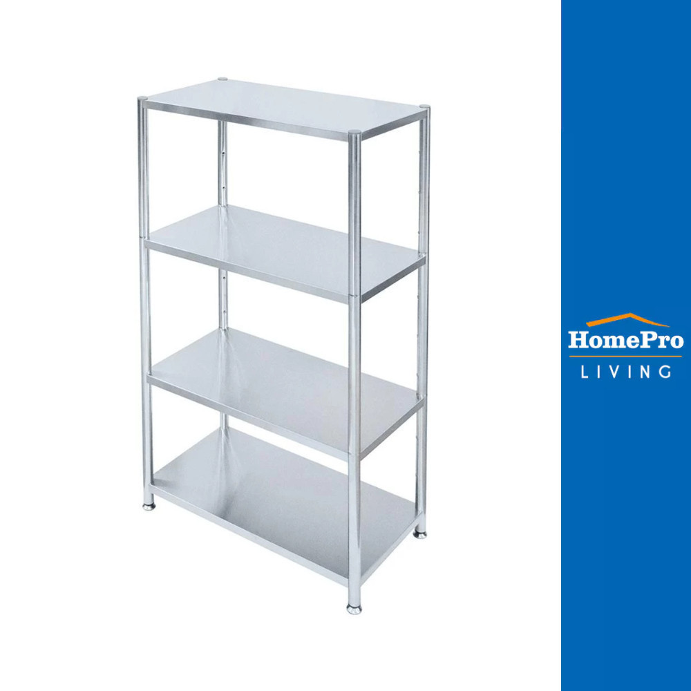 QLINE ชั้นวางของ 4 ชั้น สแตนเลส