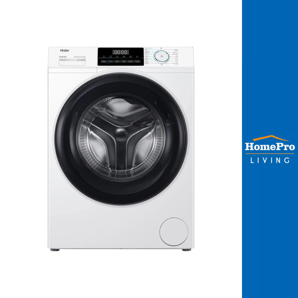 [จัดส่งพร้อมติดตั้ง] HAIER เครื่องซักผ้าฝาหน้า HW80-BP12929A 8 กก. 1200RPM อินเวอร์เตอร์ สีขาว