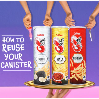 คาลบี้ เอบิเซน ข้าวเกรียบกุ้ง รสหม่าล่า (แบบกระป๋อง) 80 กรัม Calbee Ebisen - Prawn Crackers Mala Flavoured 80g