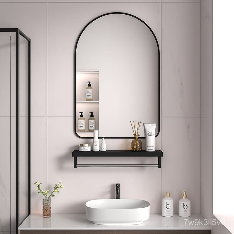 กระจกห้องน้ำ 40*50/60*80CM กระจกห้องน้ำติดผนัง bathroom mirror  กระจกติดผนัง กระจกเงา