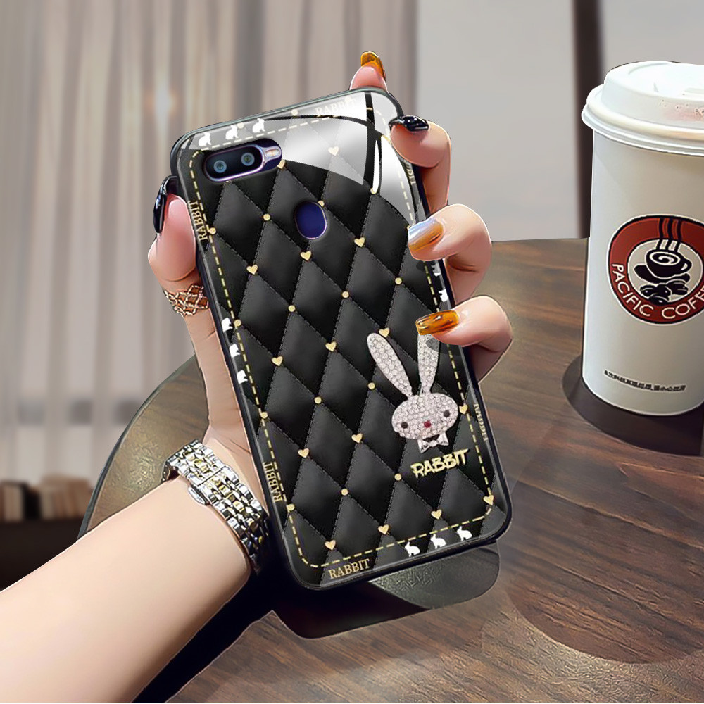 เคส กระจก oppo F9 pro A96 A95 A94 A93 A92 A83 A77 S A76 A74 A72 A79 A91 F5 F7 F19 F15 F11 F19 pro F11 pro h3f1923