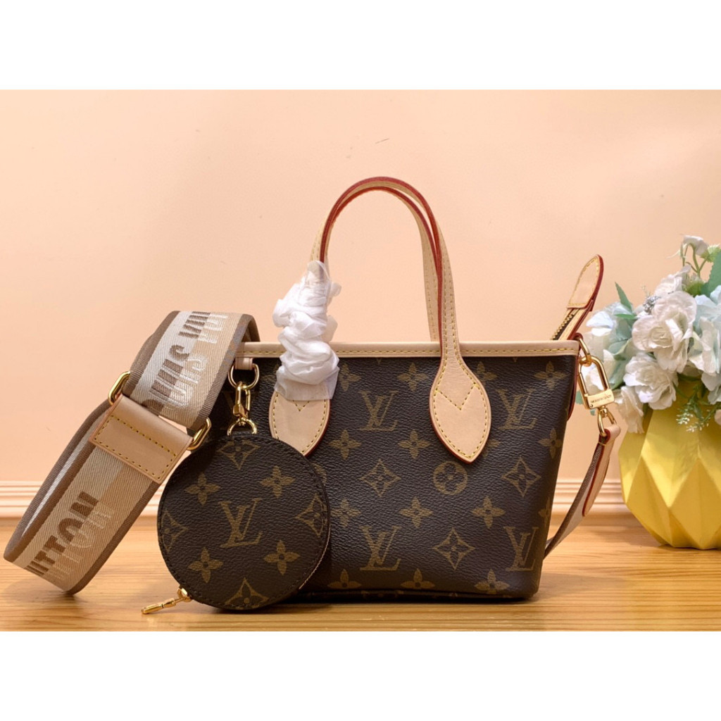 Pre order ราคา6800 LV หลุยส์ วิตตอง Louis Vuitton Neverfull M46705 หนังแท้ กระเป๋าสะพายข้าง กระเป๋าส