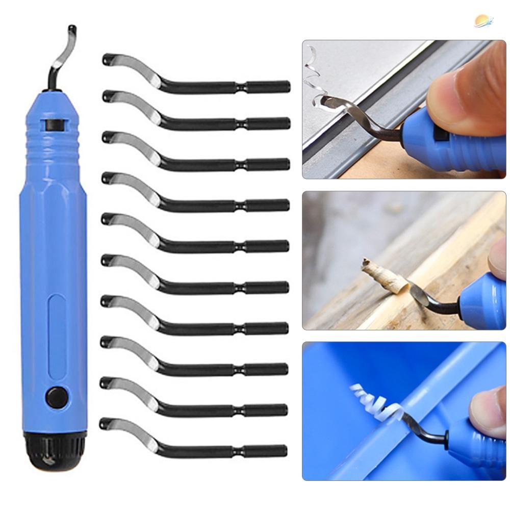 Edge Trimmer Metal Deburring Tool Kit Deburring Cutters Set Burr Remover Hand Tool for Wood Plastic