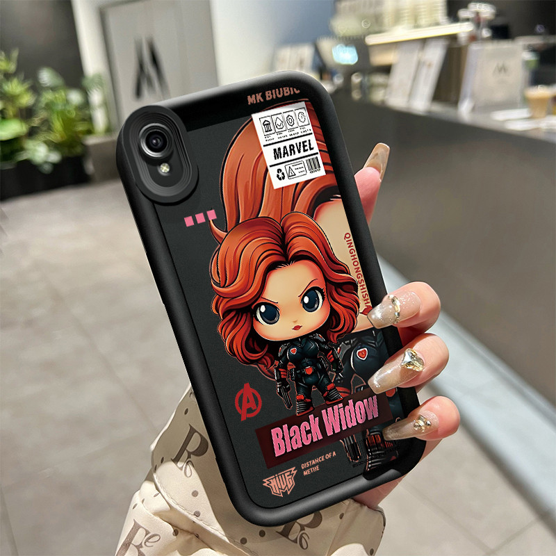 เคสสำหรับ VIVO Y91C Y90 Y1s เคสโทรศัพท์การ์ตูนแม่ม่ายดำและพิษ Q-Edition