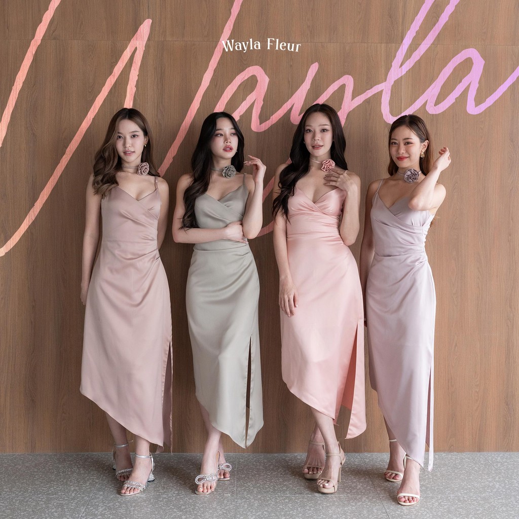 Wayla Fleur - เดรสสายเดี่ยวซาติน