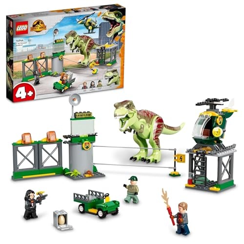 LEGO Jurassic World T-Rex's Escape 76944 Toy Block Present Dinosaur Cartoon for Boys and Girls Ages 4 and up