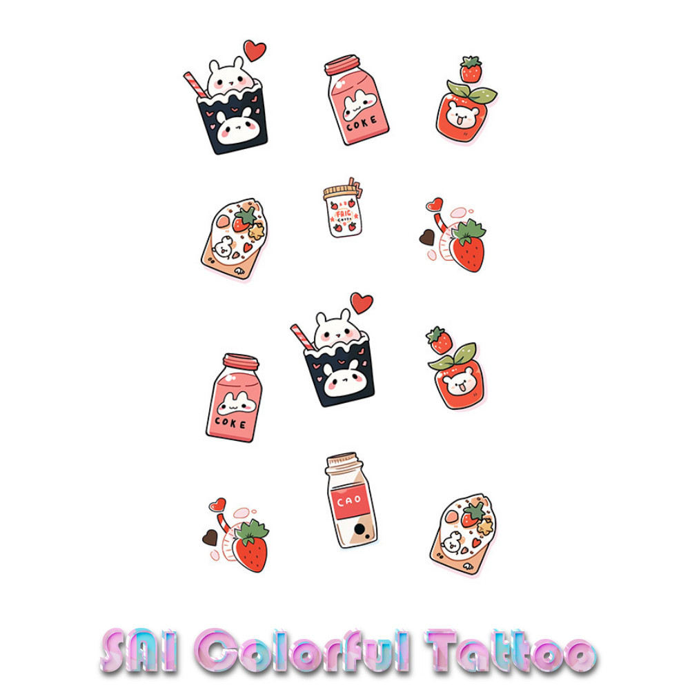 แทททู SAI COLORFUL TATTOO 18CM×11CM แทททูรอยสักกันน้ำ รอยสักชั่วคราว รอยสัก 226