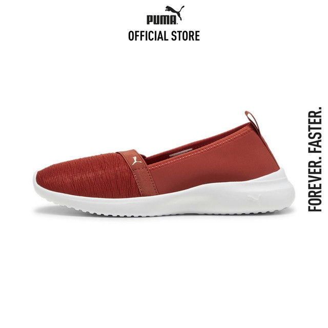 PUMA BASICS - Adelina Slip-On รองเท้าผ้าใบผู้หญิง สีแดง - 36962130