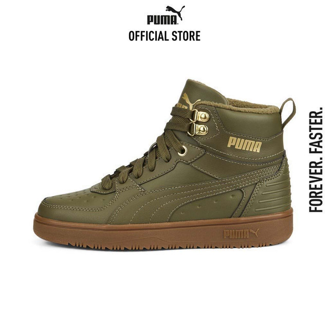 PUMA KIDS - รองเท้าผ้าใบเด็กโต Rebound Rugged สีเขียว - 38824302