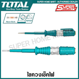 Total ไขควงลองไฟ ขนาด 5.1/2 นิ้ว รุ่น THT291408 / 7.1/4 นิ้ว THT291908 ( Voltage Tester ) ไขควงเช็คไฟ ไขควงวัดไฟ
