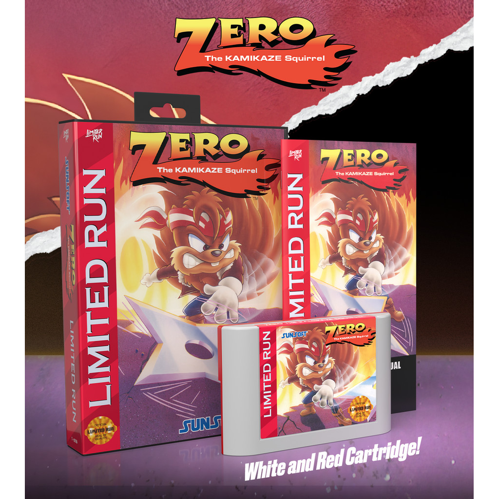 [+..••] พร้อมส่ง | GENESIS / SNES | ZERO THE KAMIKAZE SQUIRREL #LIMITED RUN EXCLUSIVE