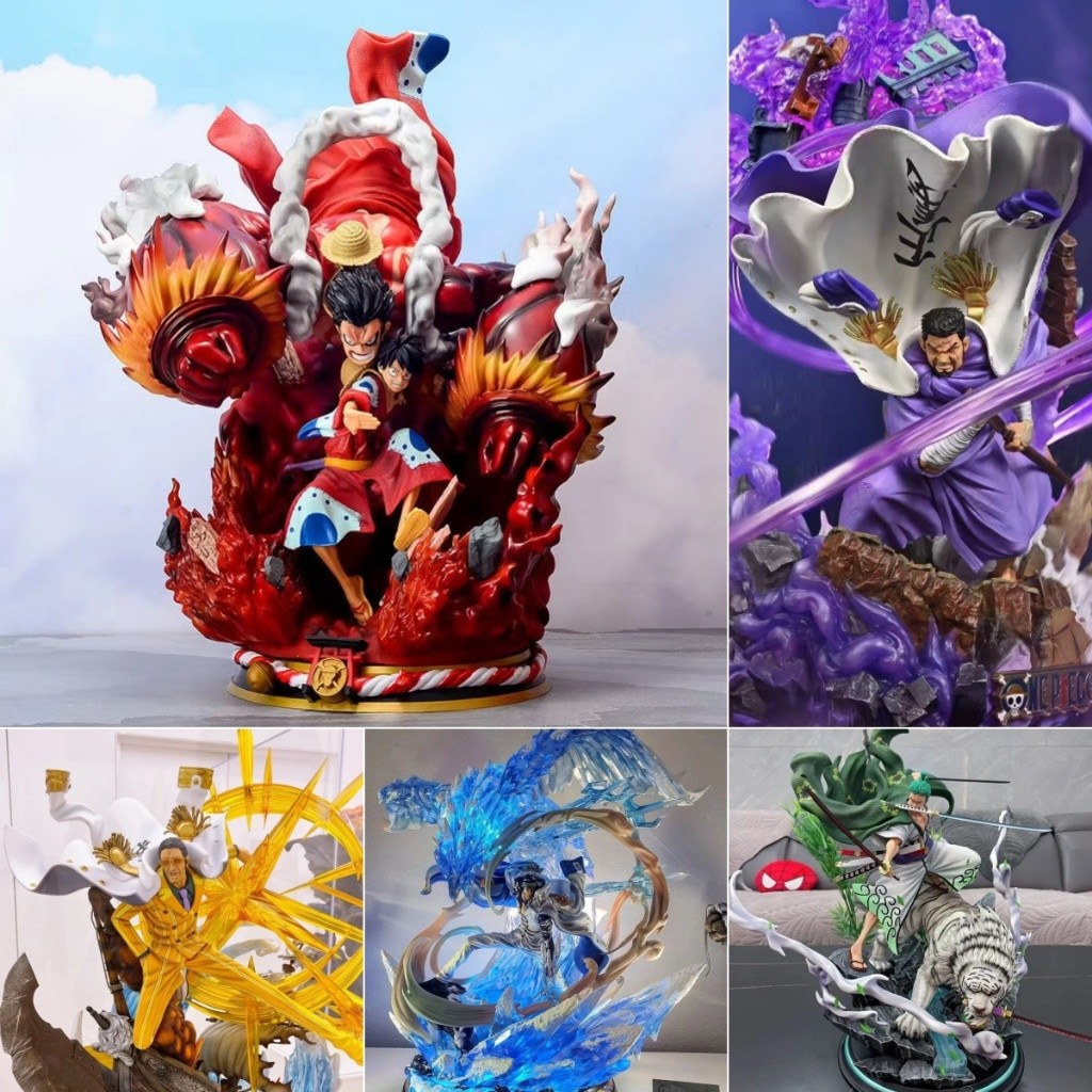 โมเดลฟิกเกอร์ One Piece Gear 4 Luffy Zoro Sanji Sabo Teach Kaidou Lucky Bag Mystery Box BlinDBox สําหรับตกแต่งบ้าน ออฟฟิศ