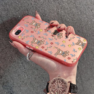 เคสสำหรับ OPPO A5 A3s A12e A7 A5s A12 A12s A11k Realme C1 เคสป้องกันเคสมือถือโปร่งแสงกระต่ายหมี