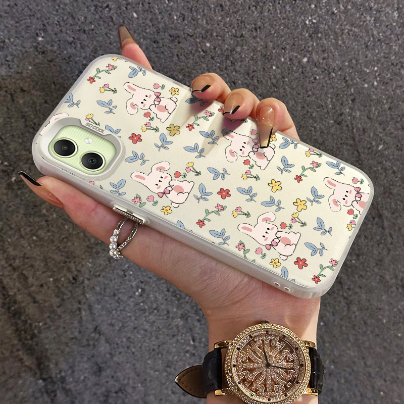 เคสสำหรับ Samsung A05 A05s A04 A04E M04 F04 A04s A03 A03S A02S M02S F02S เคสป้องกันเคสมือถือโปร่งแสงกระต่ายหมี