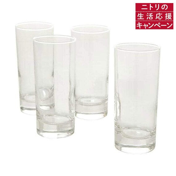 NITORI แก้วน้ำ 4P SET ISLAND 290 มล.