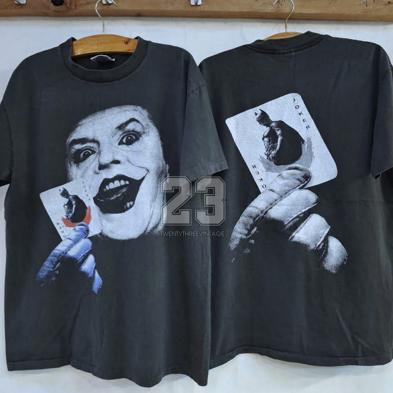 [ 23 ] JOKER ] BATMAN 1989 Legendary Movie Bio Washed tag USA เสื้อวินเทจ เสื้อหนังตำนาน vintage shirt