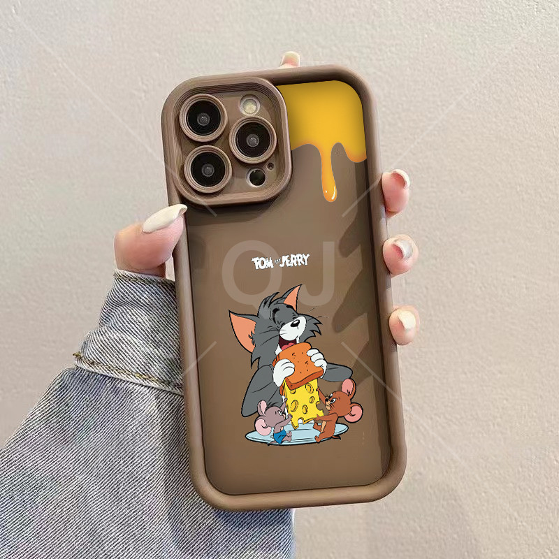 เคส Vivo V30E V30 5G V30 Pro 5G V11i V15 V15 Pro V20 Pro V17 V19 V20 SE V20 V23 5G V19 NEO V5 V5S V5 Lite V30 Lite 5G การ์ตูนแมวและเมาส์โทรศัพท์กรณี