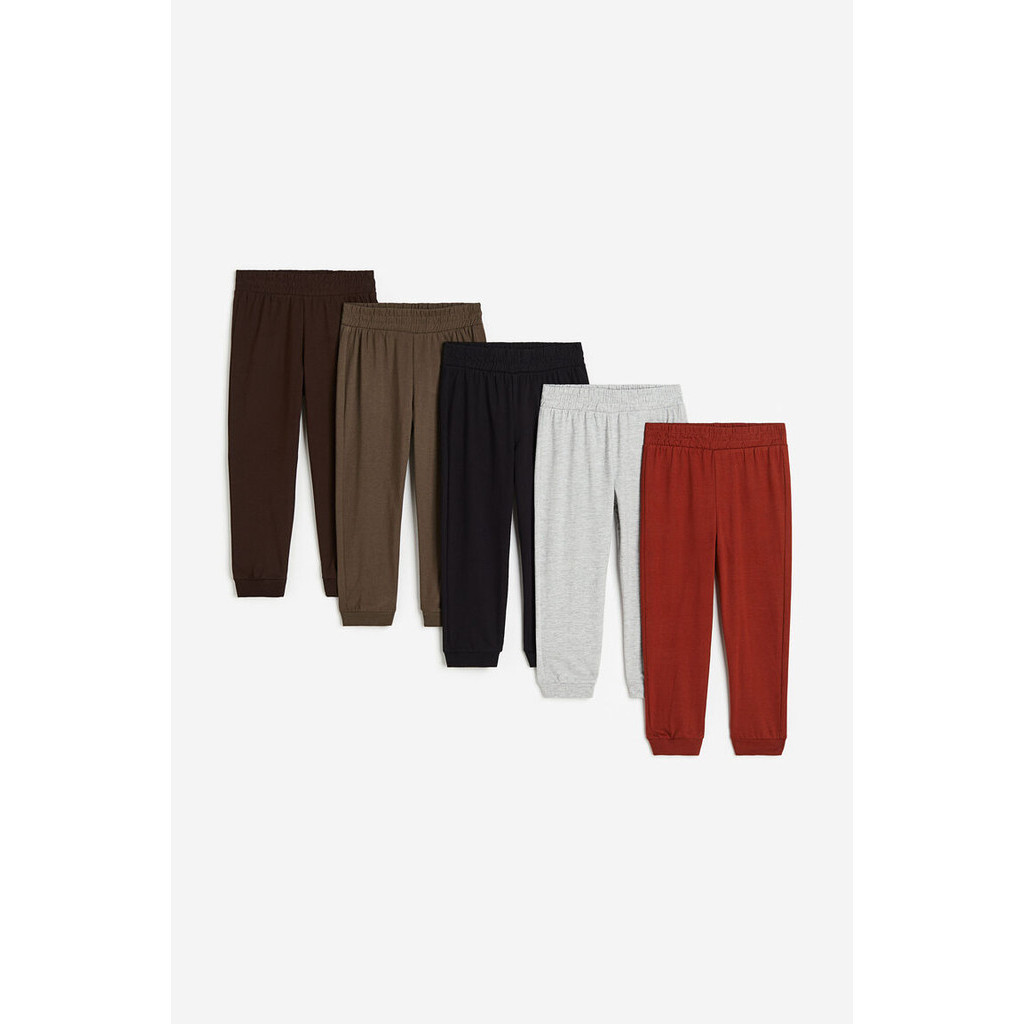H&M Boy 5-pack cotton jersey joggers 1190259_1