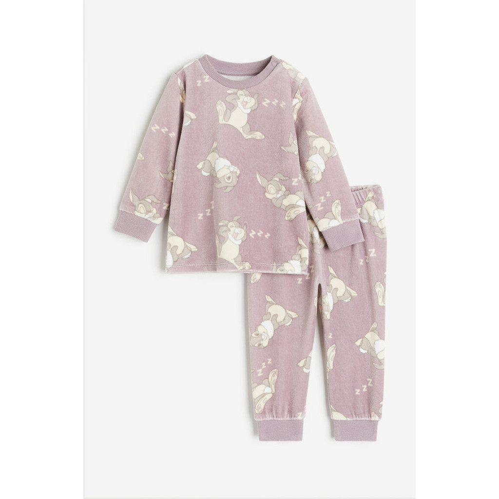 H&M Boy Patterned velour pyjamas 1189013_1