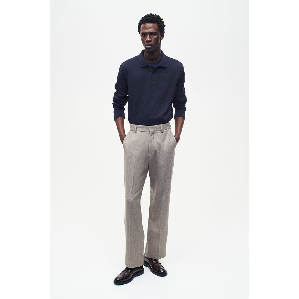 H&M Man Slim Fit Waffled polo shirt 1209975_1