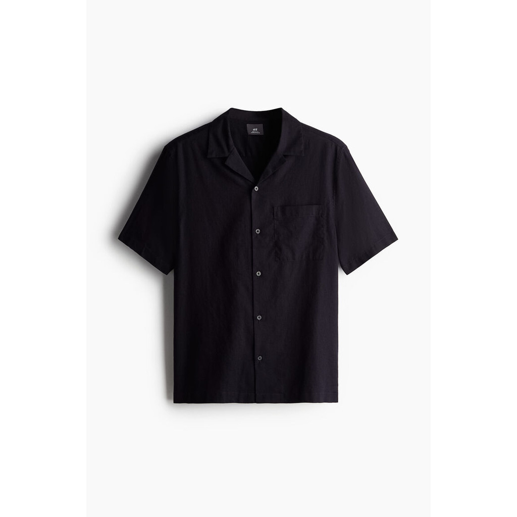 H&M Man Regular Fit Linen-blend resort shirt 1228015_1
