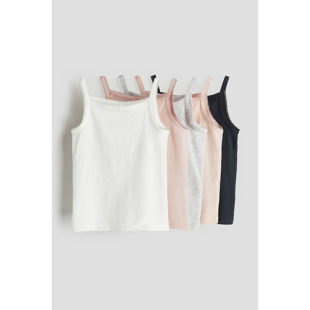 H&M Girl 5-pack jersey vest tops 0750623_3