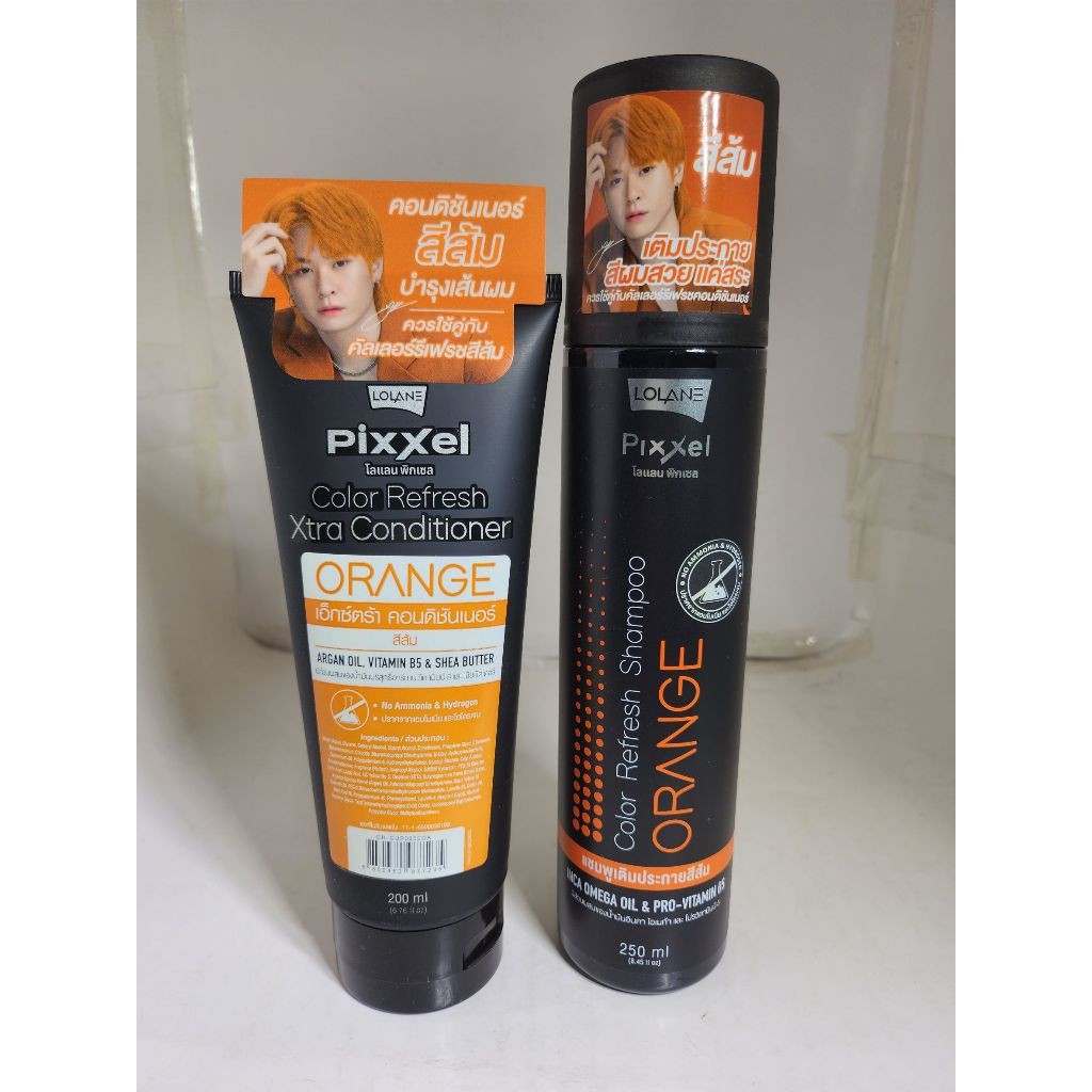 พร้อมส่ง🔥แพ็ค Lolane Pixxel Color Refresh Orange แชมพู และ ครีมนวดสำหรับผมสีส้ม เซ็ตรักษาผมย้อมส้ม ผ