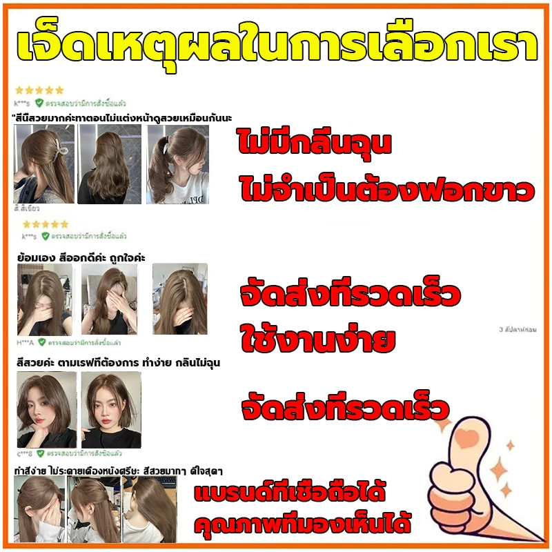 ซื้อ 1 แถม 1🌸ซื้อ 100ml รับฟรี 100ml🌸STYLE FIT สีย้อมผม สีน้ำตาลเบจ ยาย้อมผม ใช้ง่ายย้อมสีง่าย ปิดผมขาว สีติดทนนาน สีผม - รูปที่ 2