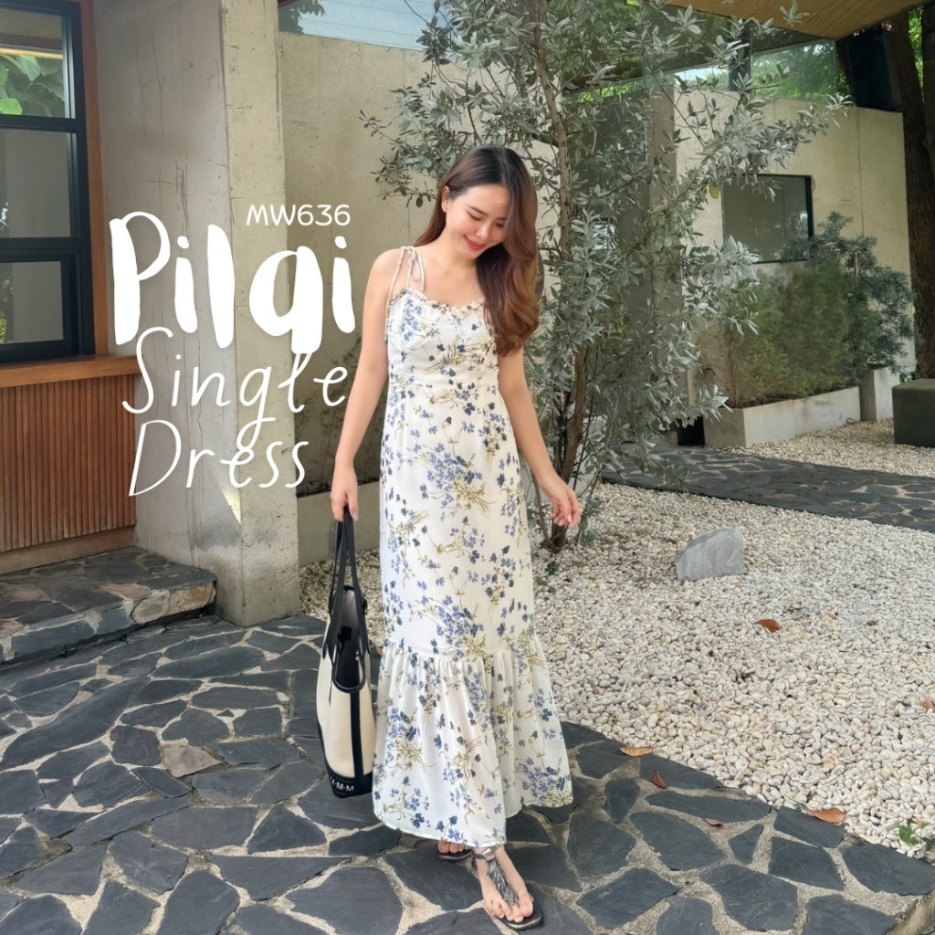 MyWay Brand : Dress - Pilai Single เดรสสายเดียว ชุดออกงาน