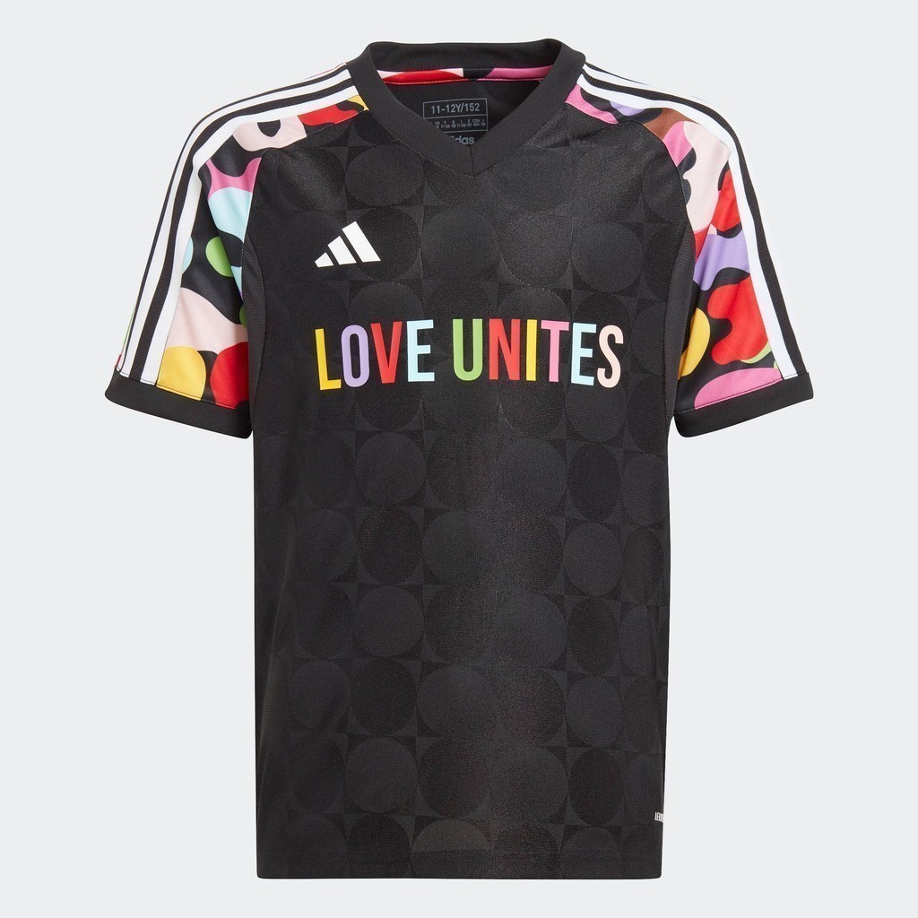 adidas ฟุตบอล เสื้อฟุตบอล Pride Tiro เด็ก สีดำ HY5896