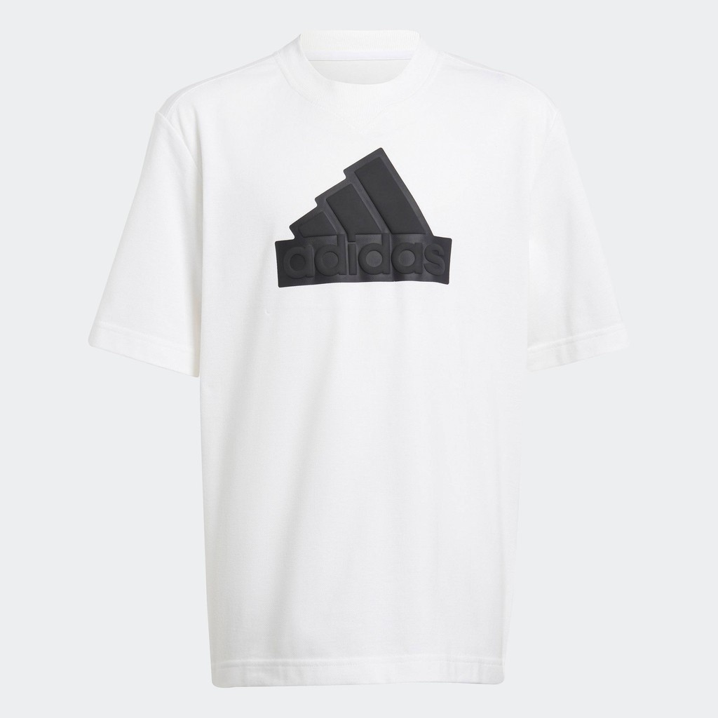 adidas ไลฟ์สไตล์ เสื้อยืดผ้าปิเก้ Future Icons Logo เด็ก สีขาว IK9328
