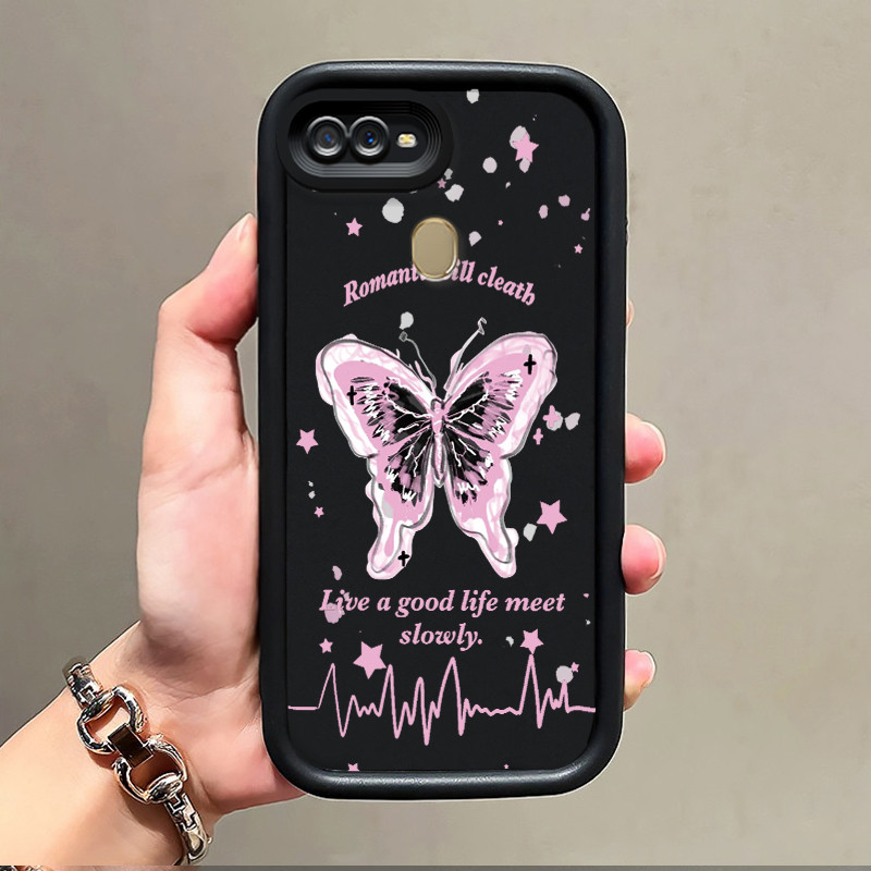 เคสสำหรับ OPPO A7 OPPO A5s OPPO A12 OPPO A12S A11k เคสโทรศัพท์ผีเสื้อสวยงามพร้อมกรอบเนื้อนิ่มซิลิโคนกันกระแทก