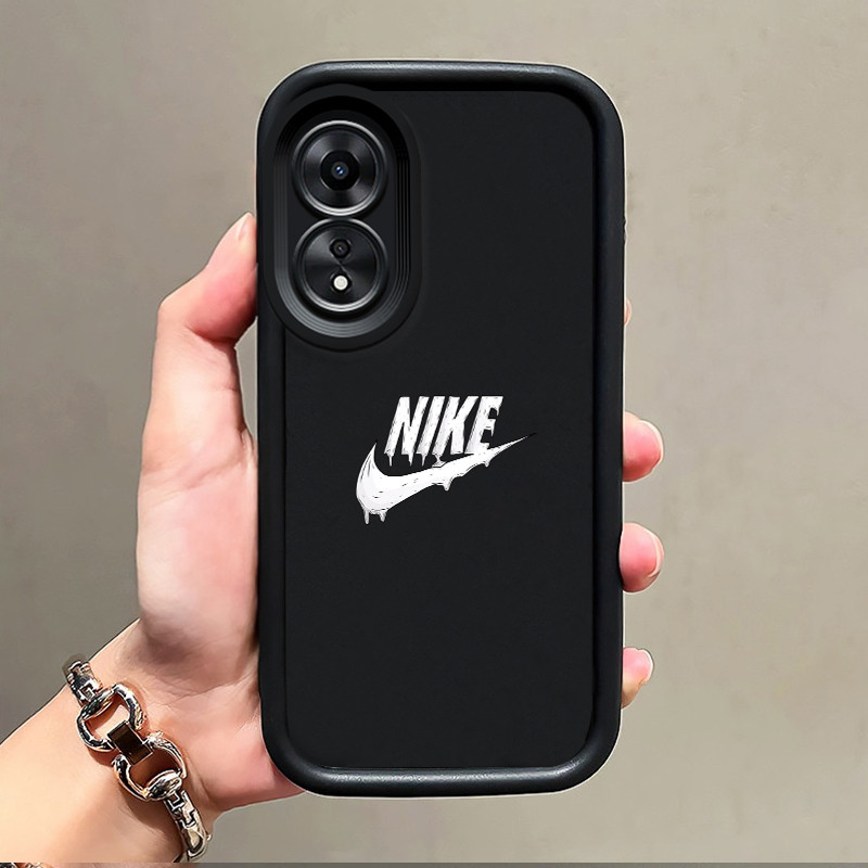 เคสสำหรับ OPPO A58 เคสโทรศัพท์แบรนด์อินเทรนด์พร้อมเคสป้องกันการกระแทกทำจากซิลิโคนเนื้อนุ่ม