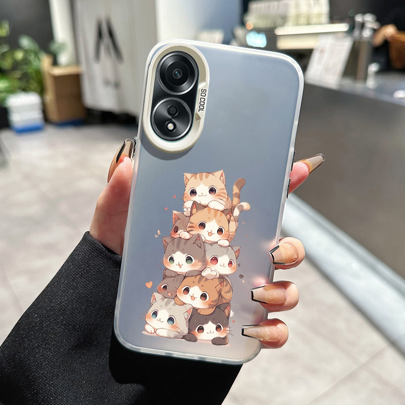 เคสสำหรับ OPPO A58 4G A58 5G A58x 5G A78 5G A1x 5G A2x 5G A1 5G A78 4G A98 5G F23 5G เคสมือถือลายแมวน่ารัก