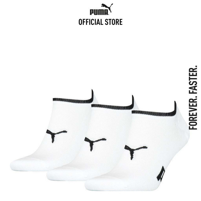 PUMA SOCKS - ถุงเท้า PUMA Unisex No Show Footie 3 คู่ สีขาว - 93569201