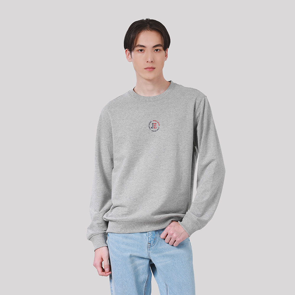John Henry เสื้อสเวตเตอร์ผู้ชาย ทรงเข้ารูป รุ่น JH S125MPUSM21 - สีเทา