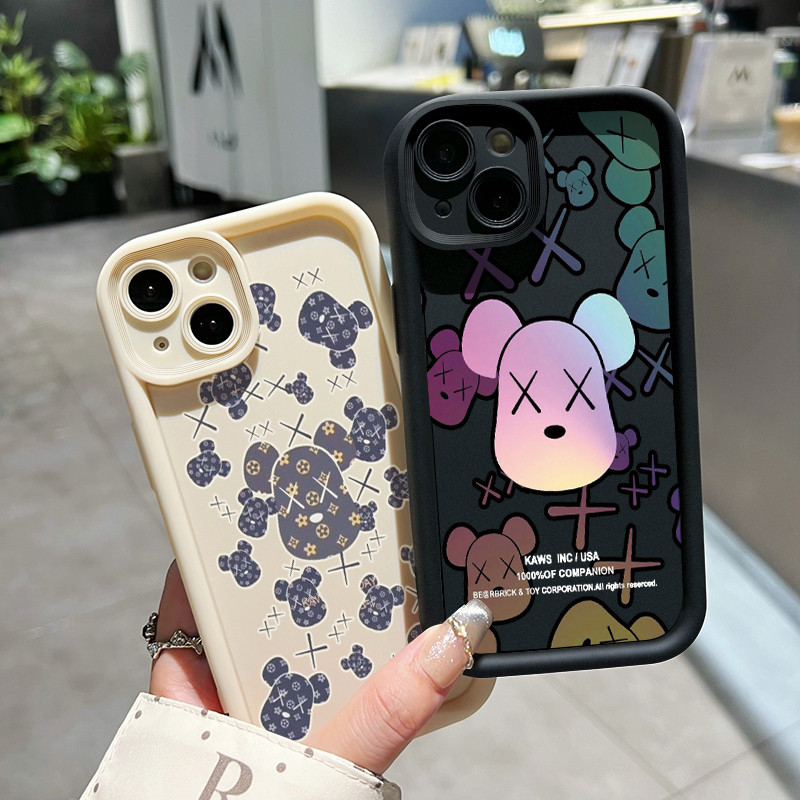 เคสสำหรับ OPPO A36 OPPO A76 OPPO A96 เคสนิ่มซิลิโคนเคสโทรศัพท์มีลายหมีทันสมัยกันกระแทก - รูปที่ 6