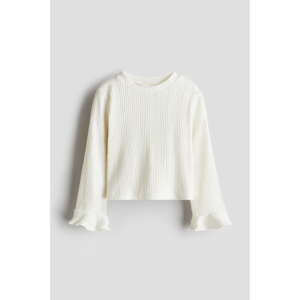 H&M Girls Flare-sleeve jersey top 1248217_1