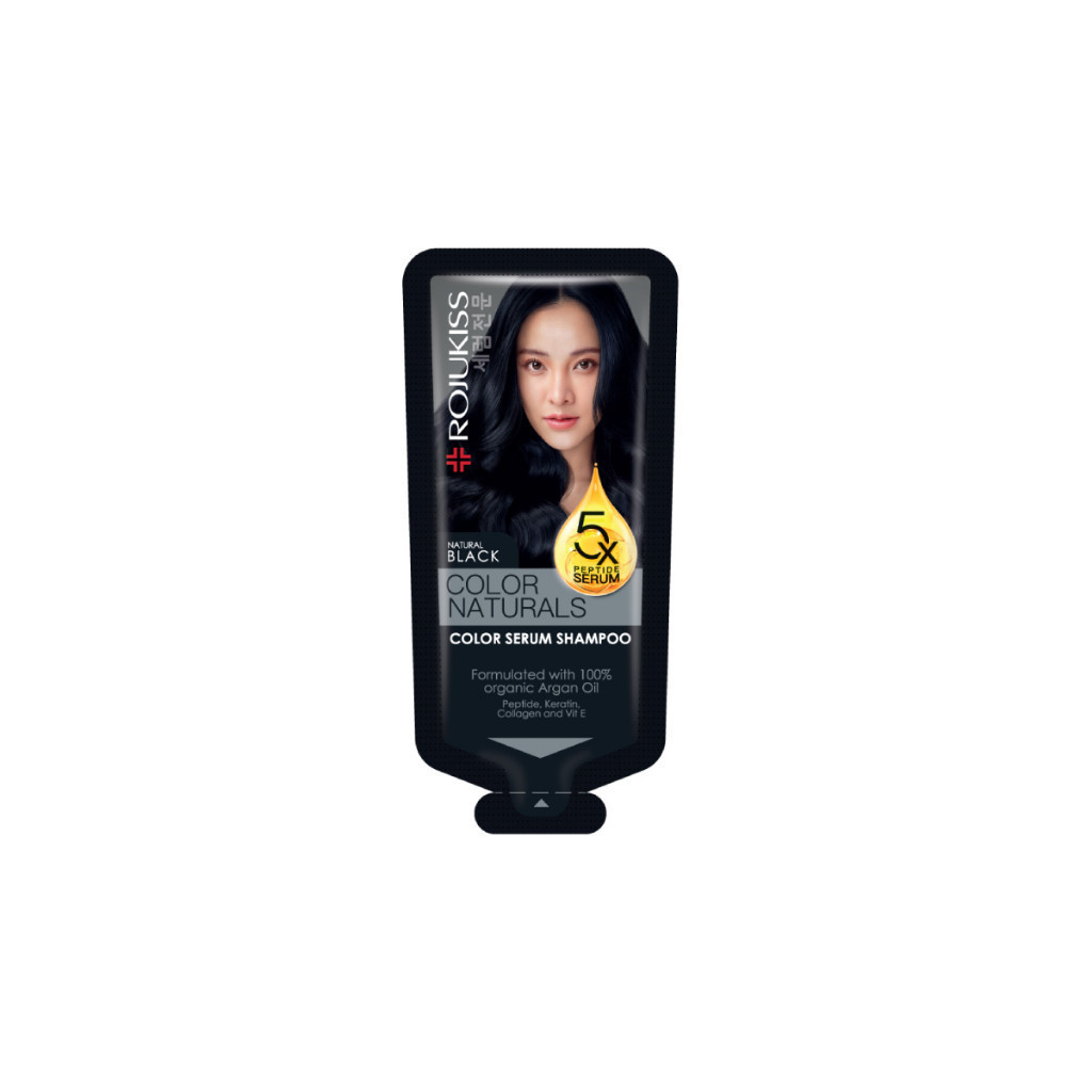 โรจูคิส คัลเลอร์ เนเชอรัล แชมพู แบล็ค 30มล.Rojukiss Color Naturals Shampoo 30ml. Natural Black (แชมพูเปลี่ยนสีผม ย้อมผม)