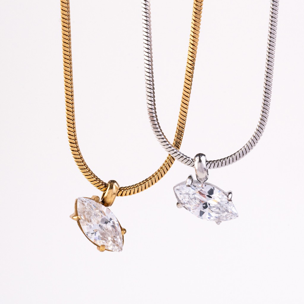 Valichain - Petite Gem Marquise Necklace