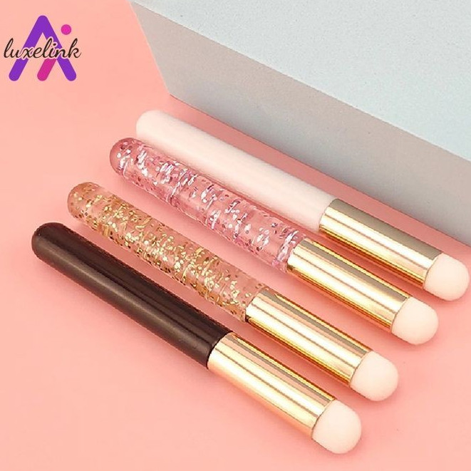 luxelinkRound Head Lipstick Lip Brush ลิปกลอสแบบพกพา Applicator เครื่องมือแต่งหน้าแปรงมัลติฟังก์ชั่น