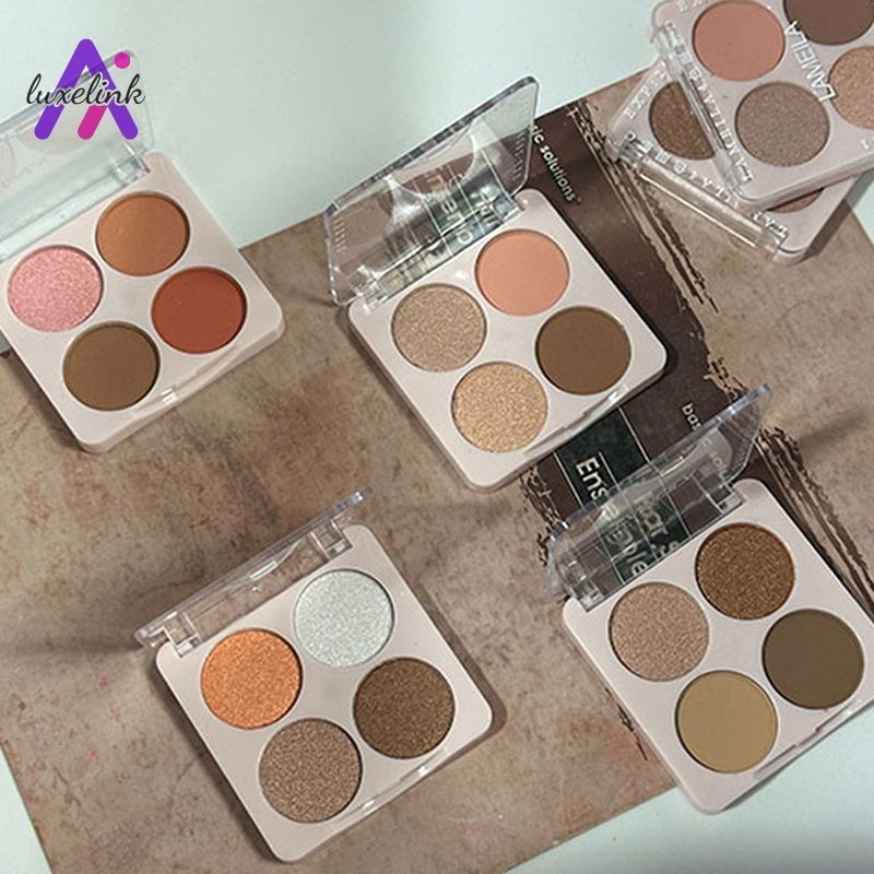 luxelink4-color Eye Shadow Palette Matte Fine Flash Eye Shadow Palette Daily Long Lasting Eye Shadow