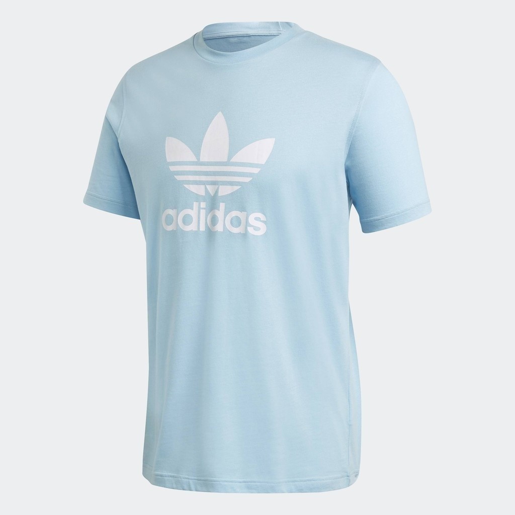 adidas ไลฟ์สไตล์ เสื้อยืด Trefoil ผู้ชาย สีน้ำเงิน FM3794