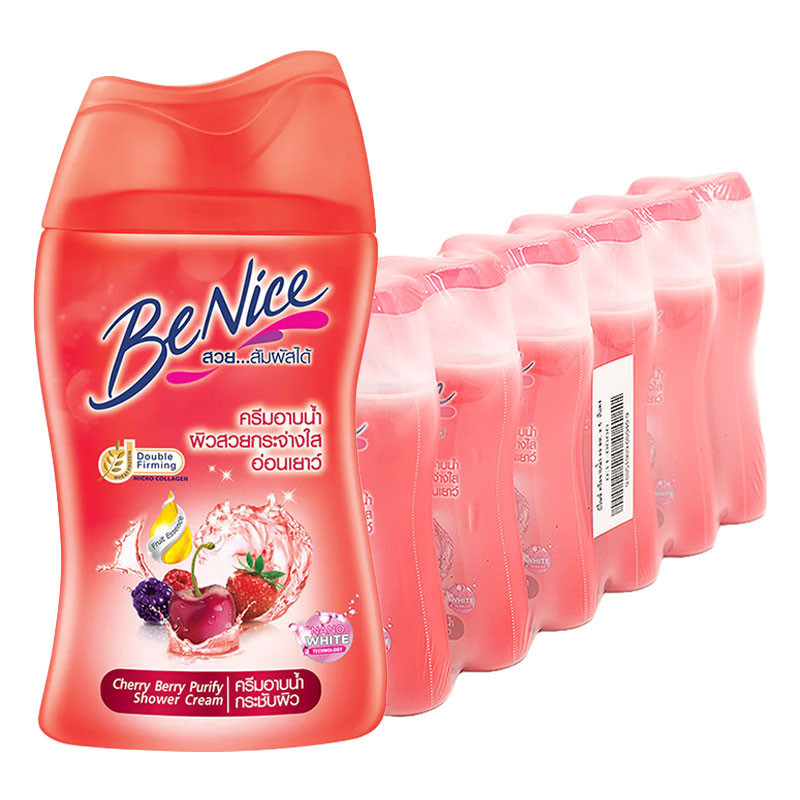 บีไนซ์ ครีมอาบน้ำ เชอร์รี่ เบอร์รี่ เพียวริฟาย 90 มล. x 6 BENICE Liquid Soap Red 90 ml x 6