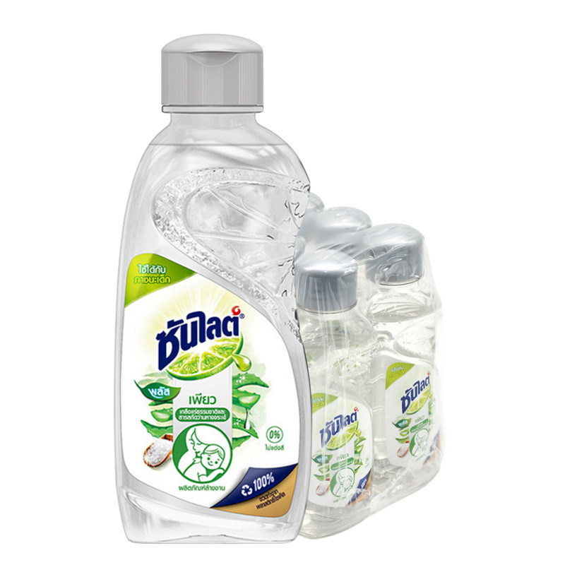 ซันไลต์ น้ำยาล้างจาน พลัสเพียว 145 มล. x 6 SUNLIGHT Dishwashing Liquid Plus Pure 145 ml x 6