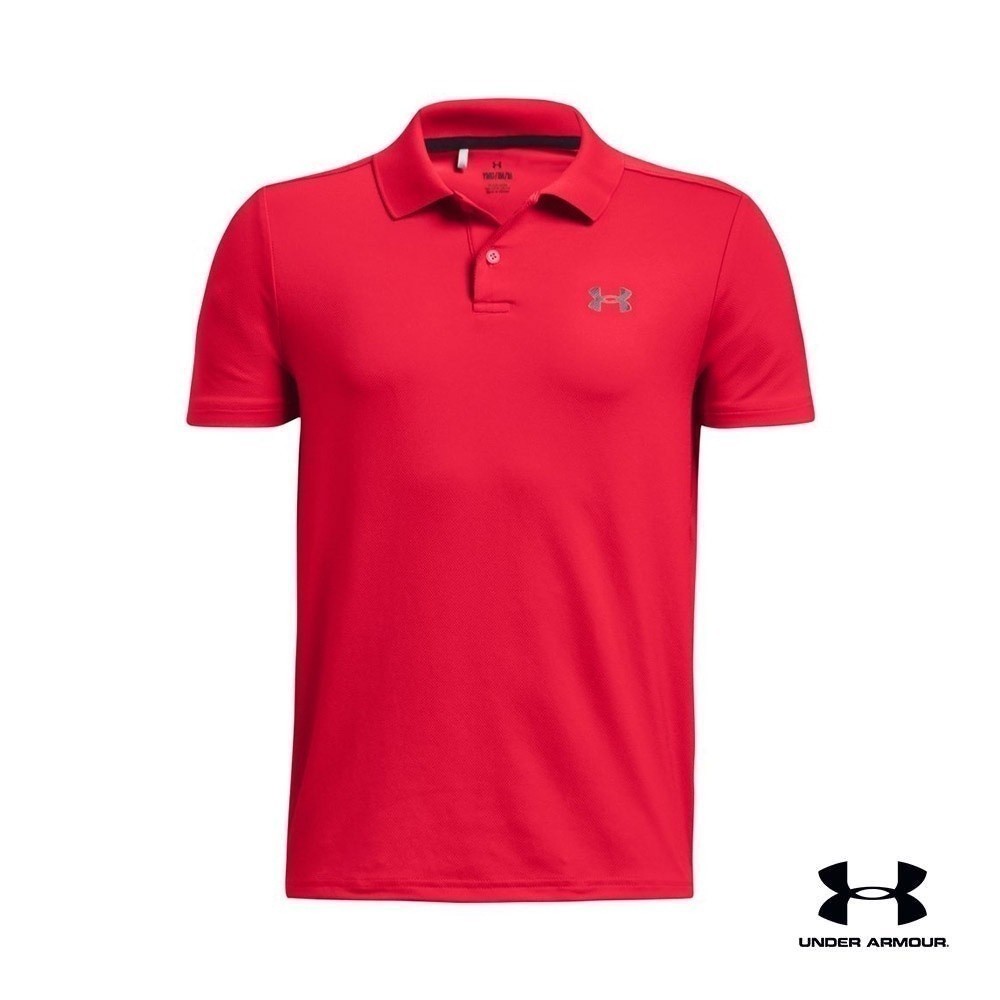 Under Armour UA Boys' Performance Polo อันเดอร์ อาร์เมอร์ เสื้อออกกำลังกาย สำหรับเด็กผู้ชาย