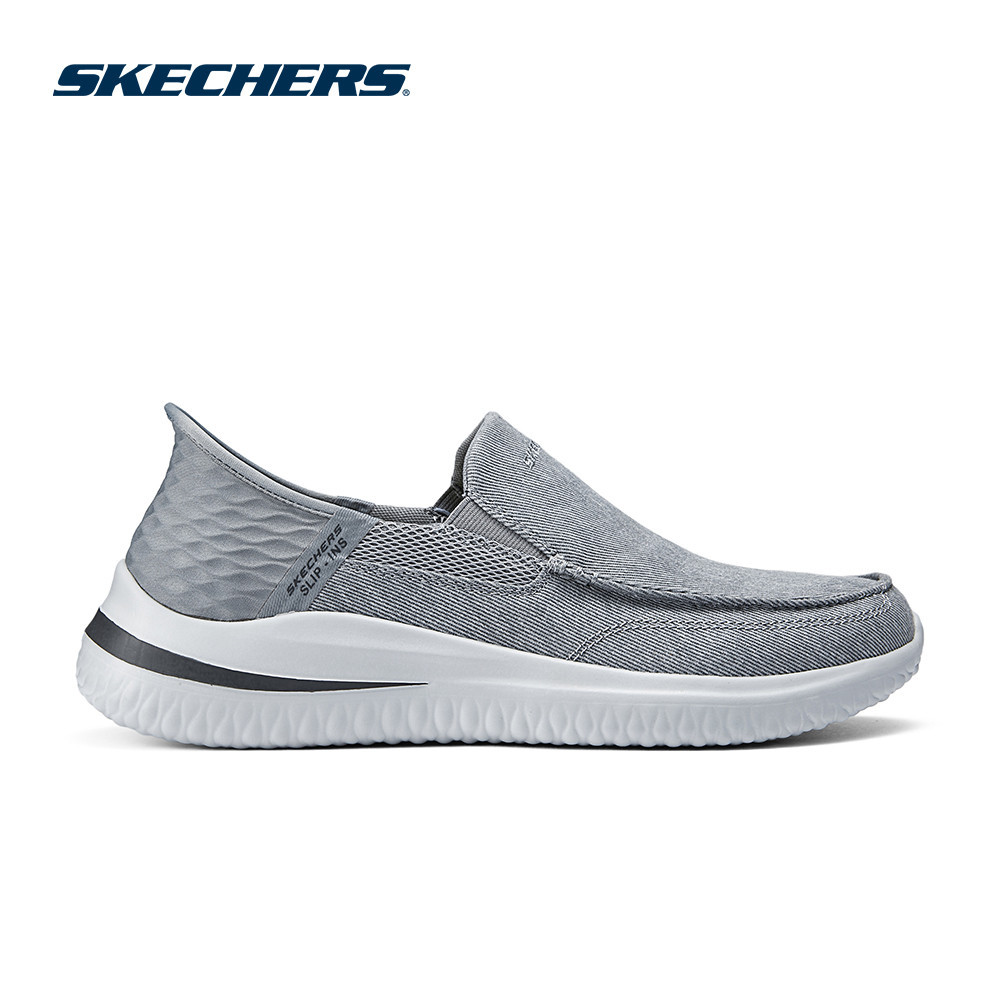 Skechers สเก็ตเชอร์ส รองเท้า ผู้ชาย Slip-Ins Usa Street Wear Delson 3.0 Shoes - 210798-LTGY