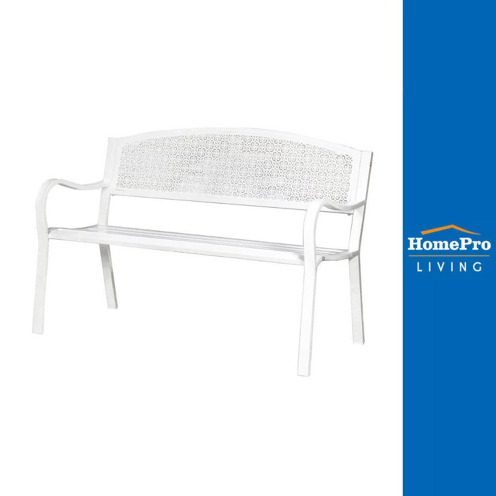 [จัดส่งพร้อมประกอบ] HomePro ม้านั่งสนาม PEARLA สีขาว แบรนด์ SPRING