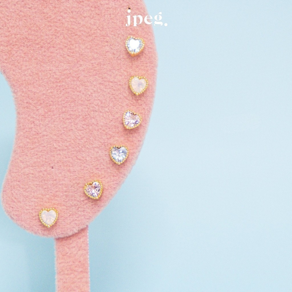 JPEG - love sprinkle gem earring