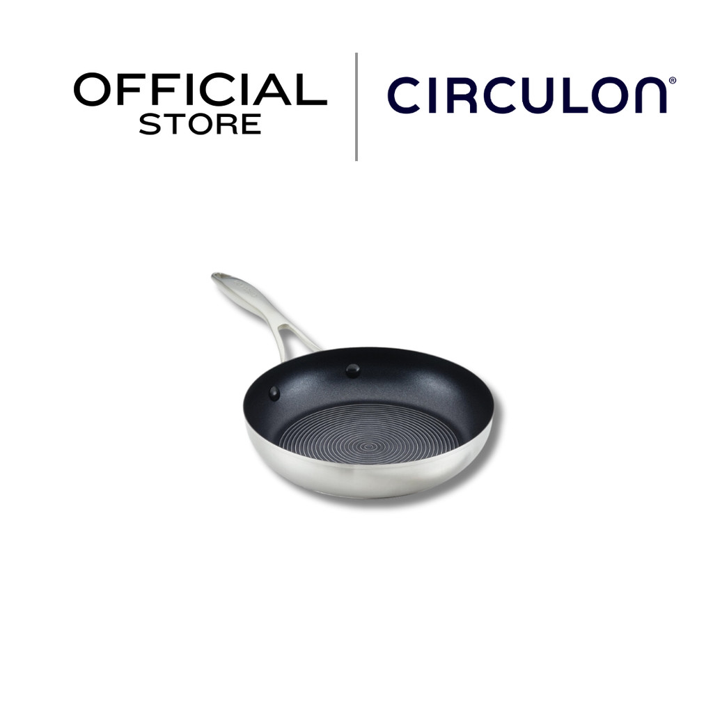 CIRCULON SteelShield S-Series กระทะทอดสแตนเลสสตีลเคลือบผิวลื่น ขนาด 22 ซม. Frypan (70194-T)